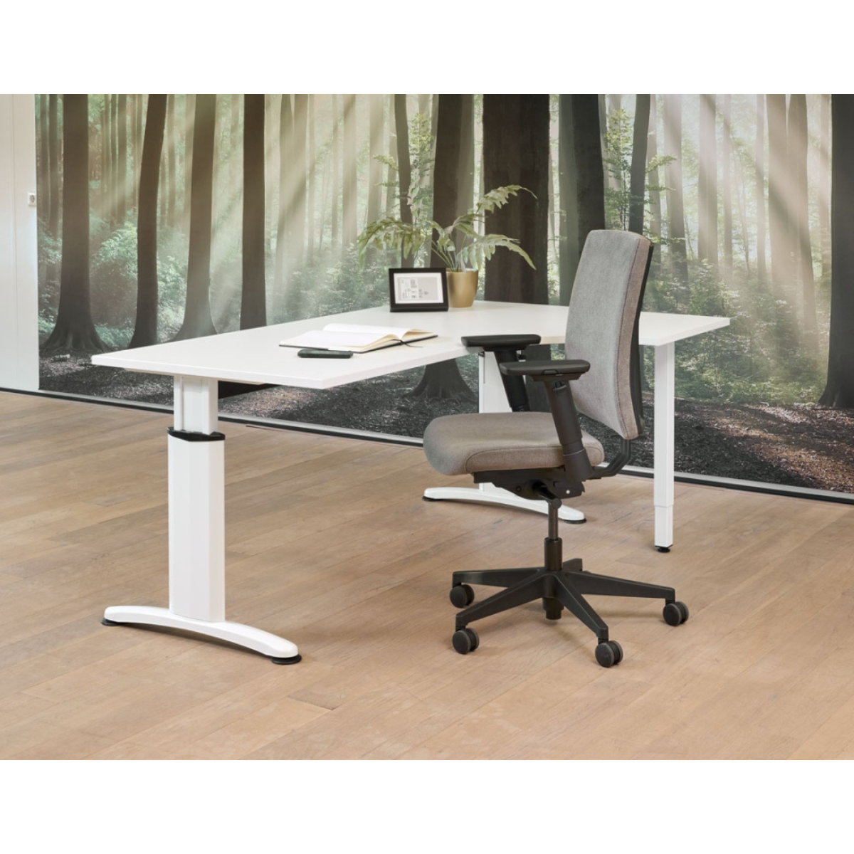 Hoekbureau '2T' rechts 160/80 x 120/60 cm - Afbeelding 2