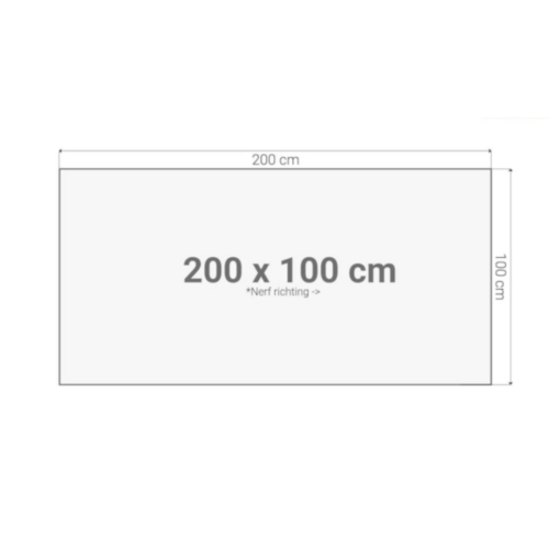 Recht blad 200x100cm