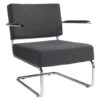 Design fauteuil in Antraciet Wolvilt stof 1 | Kantoormeubelen Nederland