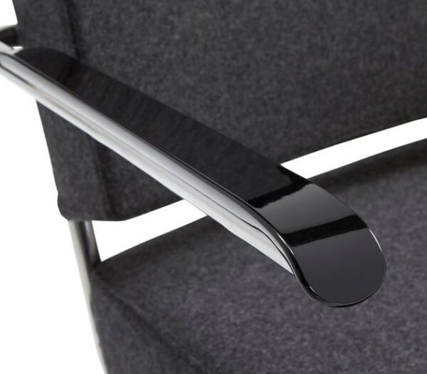 Design fauteuil in Antraciet Wolvilt stof 3 | Kantoormeubelen Nederland