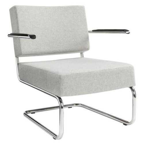 Design fauteuil in Licht grijs Wolvilt stof 1 | Kantoormeubelen Nederland