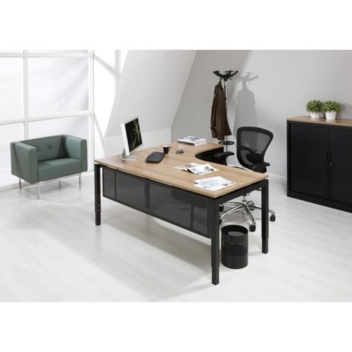 N serie hoek links 5 | Kantoormeubelen Nederland