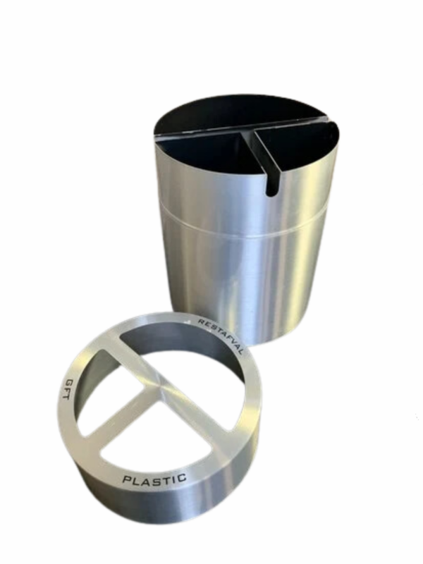 Prullenbak Geborsteld Aluminium - Afbeelding 2