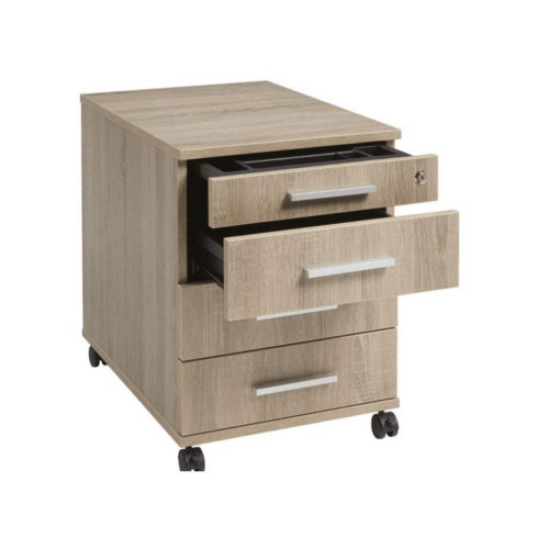 Rolblok met 4 lades robson eiken 1 | Kantoormeubelen Nederland