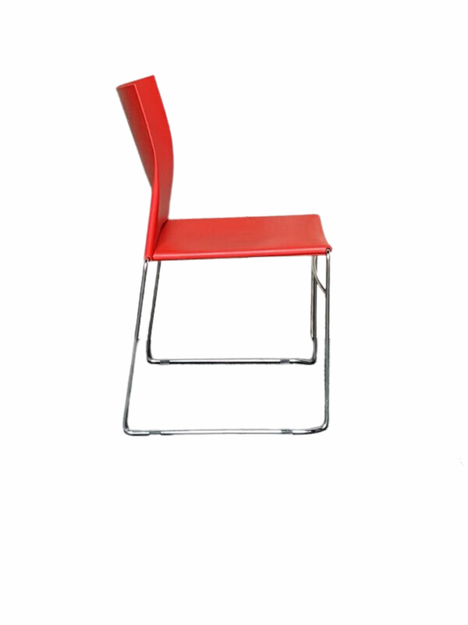 Stapelbare kunststof kantinestoelen kleur rood - Afbeelding 2