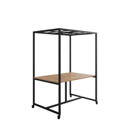 Huislijn Move vergader- en kantinetafel, met rooster dakelement, diverse afmetingen, hoogte 90 cm, inclusief 4 wielen - Afbeelding 3