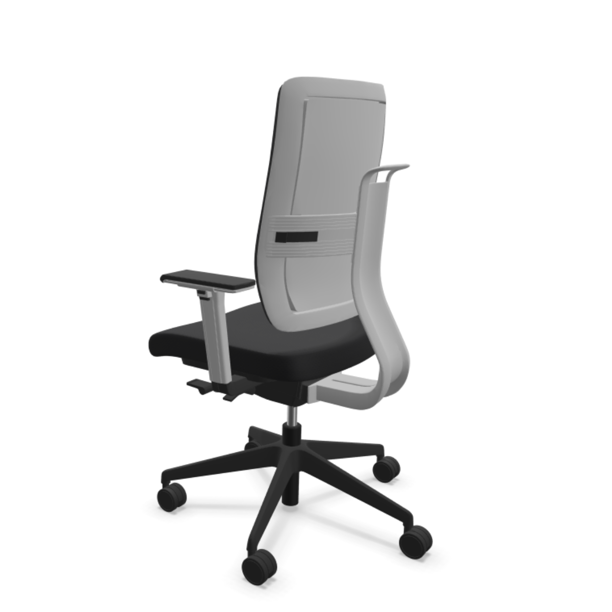 Viasit Toleo actie Bureaustoel NPR gestoffeerd achterzijde telegrijs