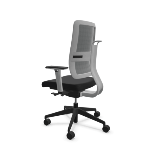 Viasit Toleo actie Bureaustoel NPR netweave telegrijs achterzijde | Kantoormeubelen Nederland