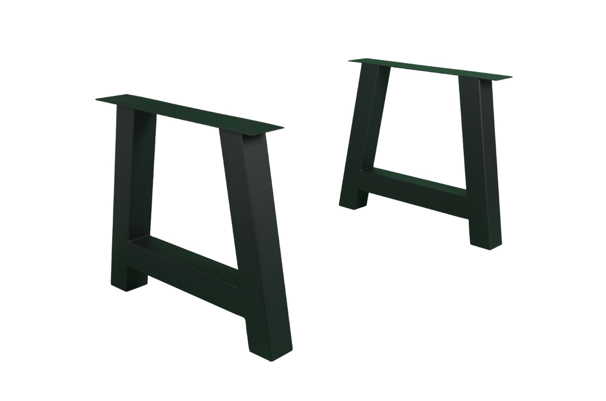 Metalen A poot set stalen frame houten tafel zwart 1 | Kantoormeubelen Nederland