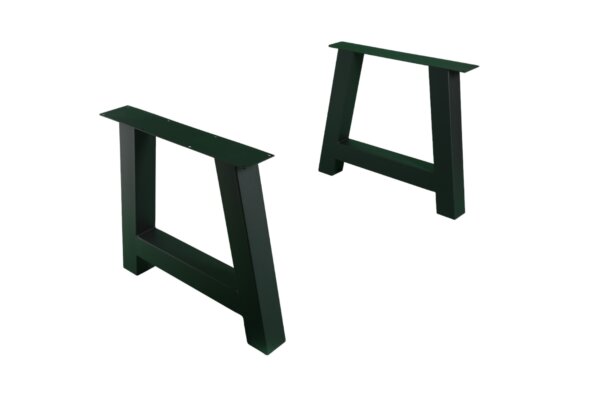 Metalen A poot set stalen frame houten tafel zwart 3 | Kantoormeubelen Nederland