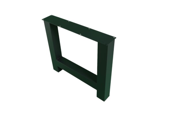 Metalen H poot set stalen frame houten tafel zwart 2 | Kantoormeubelen Nederland