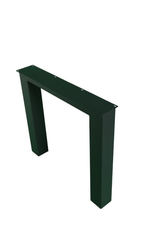 Metalen N poot set stalen frame houten tafel zwart 3 | Kantoormeubelen Nederland