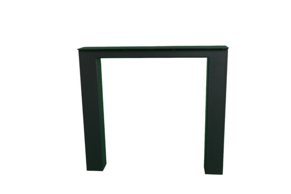 Metalen N poot set stalen frame houten tafel zwart 4 | Kantoormeubelen Nederland