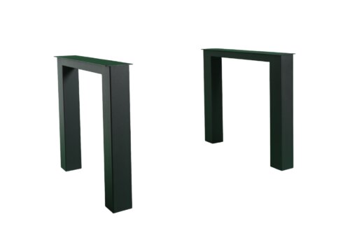 Metalen N poot set stalen frame houten tafel zwart 5 | Kantoormeubelen Nederland