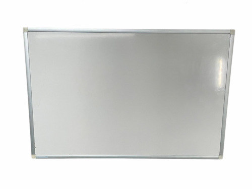 Gebruikt whitebord 90 x 60cm wit geëmailleerd staal