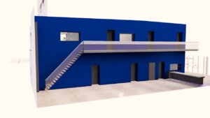 PT Blauwe wand groot | Kantoormeubelen Nederland