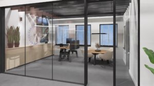 Visual03 scherm aan bureau rhapsody 800 | Kantoormeubelen Nederland