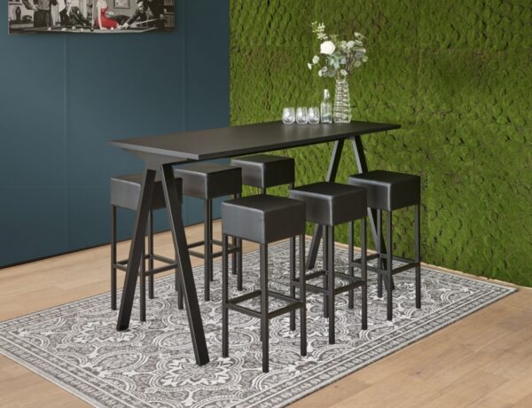 Bartafel 'V-leg' recht hoog 140x80cm - Afbeelding 4