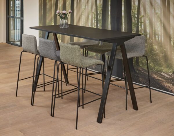 Bartafel 'V-leg' recht hoog 140x80cm - Afbeelding 2