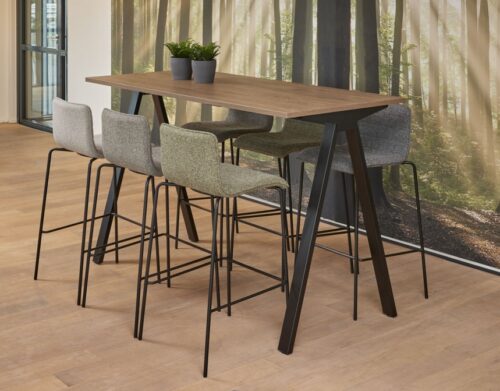 Bartafel 'V-leg' recht hoog 180x80cm