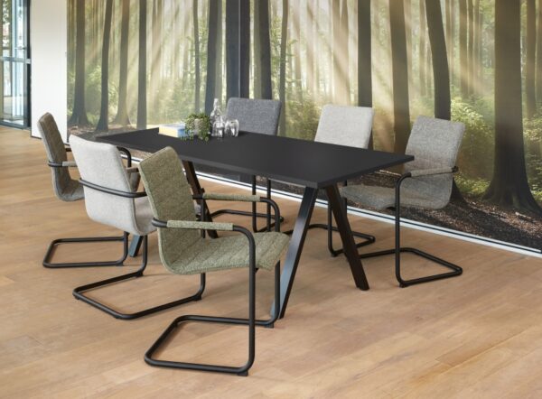Bureau- vergadertafel ‘V’ recht 180x80cm - Afbeelding 2