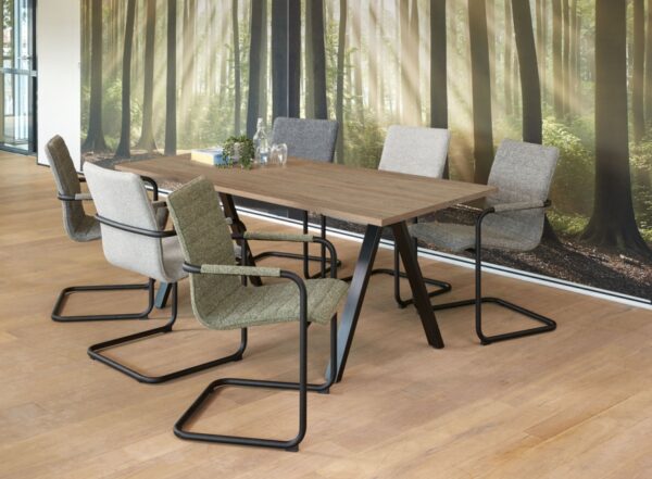 Bureau- vergadertafel ‘V’ recht 160x80 cm