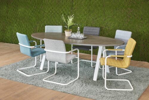 Design vergadertafel met V poot 4 | Kantoormeubelen Nederland