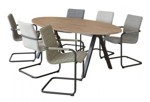 Design vergadertafel met V poot 9 | Kantoormeubelen Nederland