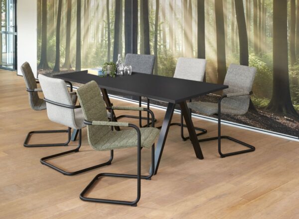 Bureau- vergadertafel ‘V’ recht 160x80 cm - Afbeelding 2