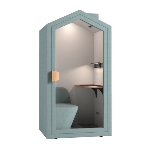 Akoestische Silent box olijfgroen gemeleerd 2 | Kantoormeubelen Nederland