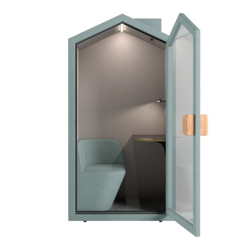 Akoestische Silent box olijfgroen gemeleerd 3 | Kantoormeubelen Nederland