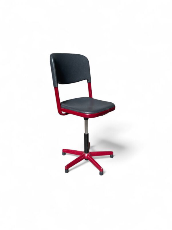 VS Schoolstoel / Leerlingstoel Rood Frame Draaibaar Hoogte Verstelbaar - Afbeelding 4