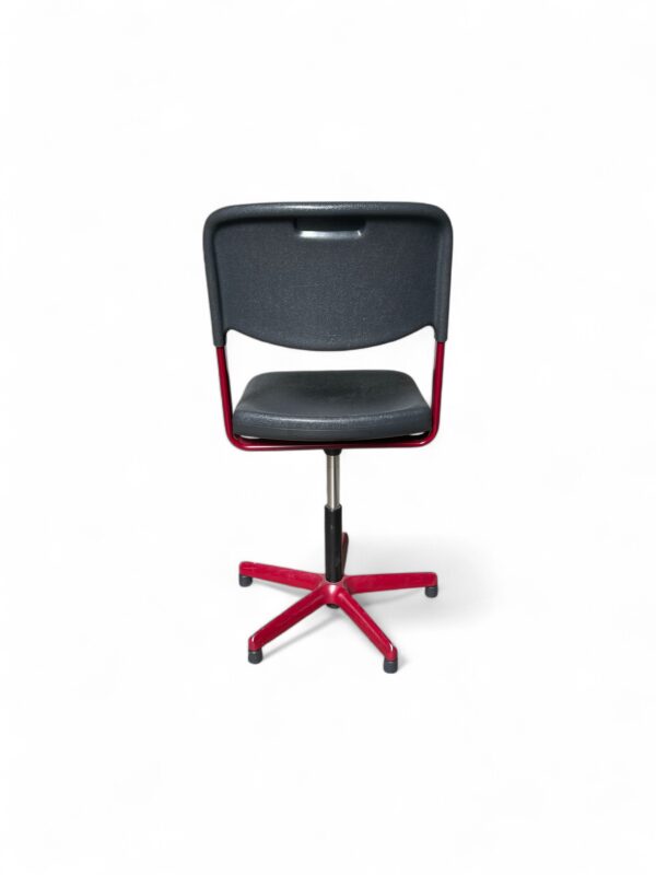 VS Schoolstoel / Leerlingstoel Rood Frame Draaibaar Hoogte Verstelbaar - Afbeelding 6