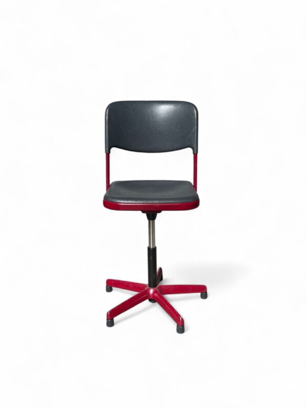 VS Schoolstoel / Leerlingstoel Rood Frame Draaibaar Hoogte Verstelbaar - Afbeelding 5