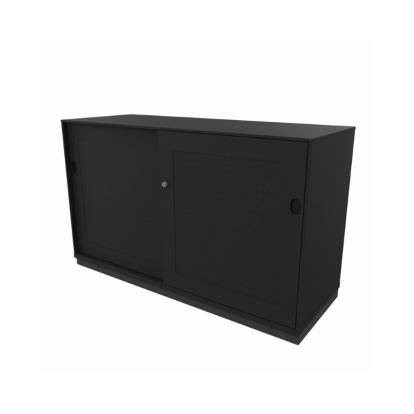 2-store akoestische schuifdeurkast 120 x 72 cm Zwart of Wit