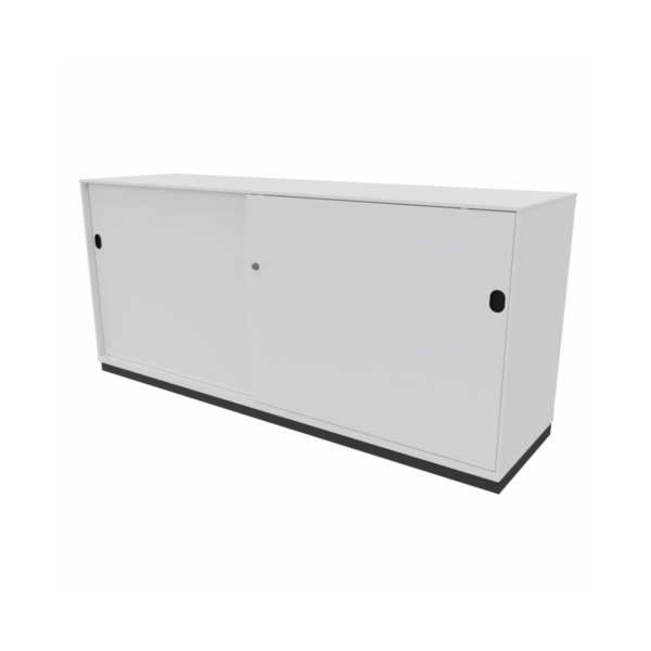 2-store akoestische schuifdeurkast 160 x 72 cm Zwart of Wit