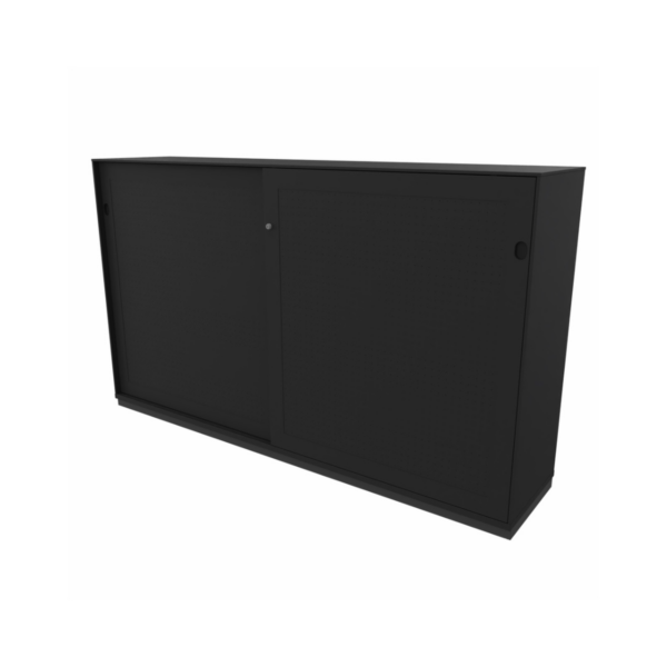 2-store akoestische schuifdeurkast 200 x 117 cm Zwart of Wit