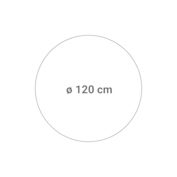 Rond blad 120 cm doorsnede