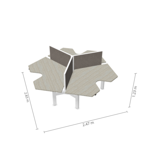 Matrix Pro Wing Zit Sta Bureau - Afbeelding 4