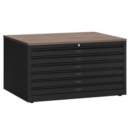 81193 25021 Tekeningladekast A1 Zwart Robson Eiken | Kantoormeubelen Nederland