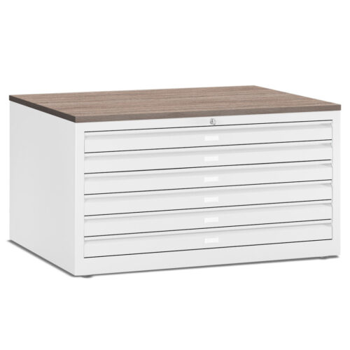 81193 25025 Tekeningladekast A1 Wit Robson Eiken | Kantoormeubelen Nederland