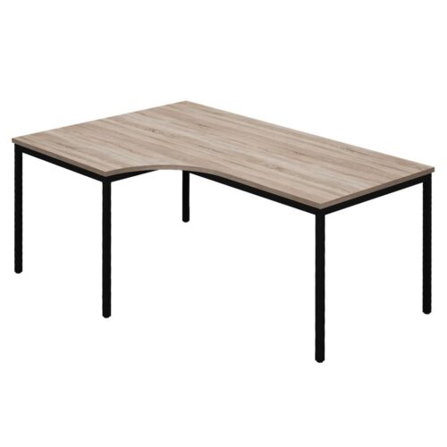 80879 Wing hoekbureau links Zwart Robson Eiken 1920x1920 | Kantoormeubelen Nederland