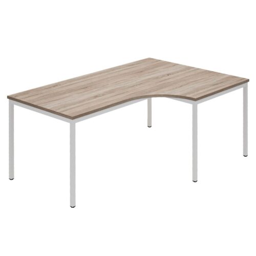 80880 Wing hoekbureau rechts Wit Robson Eiken 1920x1920 | Kantoormeubelen Nederland