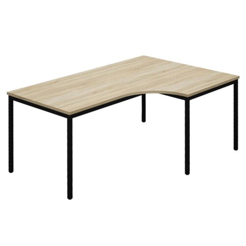 80880 Wing hoekbureau rechts Zwart Sonoma Eiken 1920x1920 | Kantoormeubelen Nederland