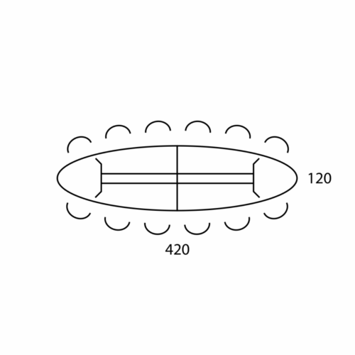 _ellips vergadertafel afmeting