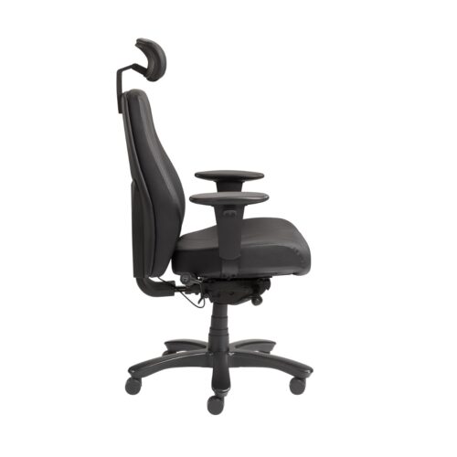 Heavy Duty Bureaustoel Leer 3 | Kantoormeubelen Nederland