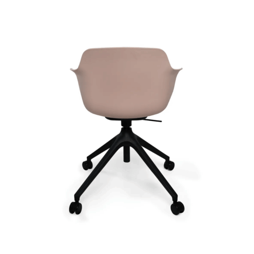 Loria vergadertsoel roze achterkant