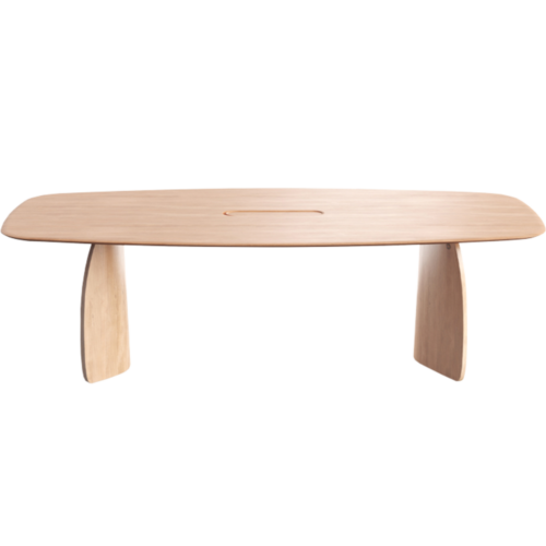 Vergadertafel Dolmen Ovaal Massief Hout - Afbeelding 6