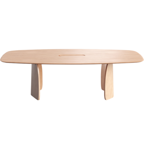 Vergadertafel Dolmen Ovaal Massief Hout - Afbeelding 3