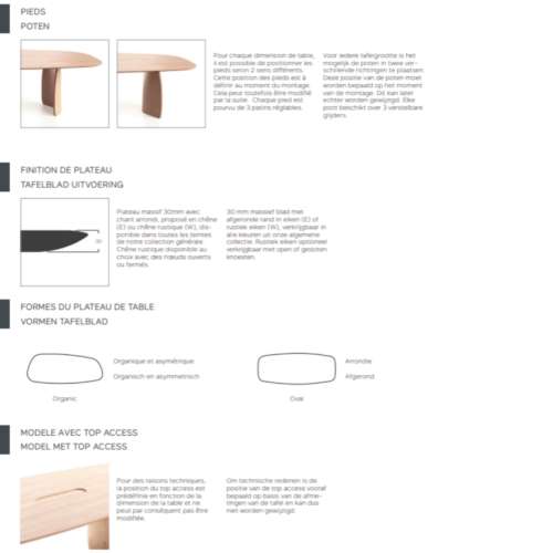 Vergadertafel Dolmen Ovaal Massief Hout - Afbeelding 7